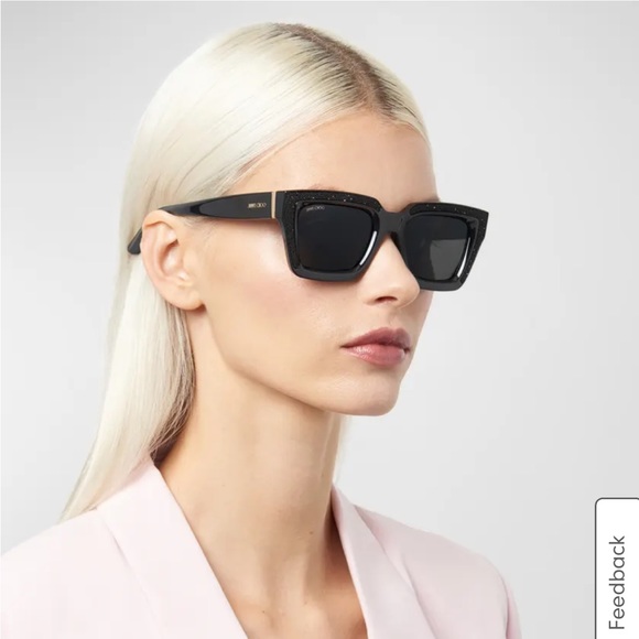 Jimmy Choo Megs Ivory Sunglasses, Swarovski crystals NWT main image 6
